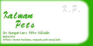 kalman pets business card